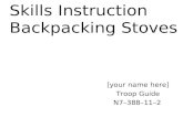 Skills Instruction Backpacking Stoves