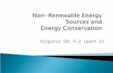 Non-Renewable Energy Sources and   Energy Conservation