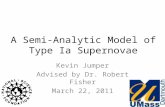 A Semi-Analytic Model of Type  Ia  Supernovae