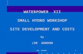 WATERPOWER  XII SMALL HYDRO WORKSHOP SITE DEVELOPMENT AND COSTS by JIM  GORDON