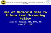 Use of Medicaid Data to Inform Lead Screening Policy