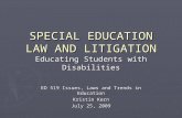 SPECIAL EDUCATION LAW AND LITIGATION