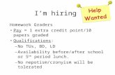 I’m hiring!