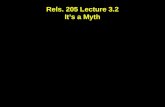 Rels. 205 Lecture 3.2 It’s a Myth