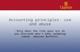 Accounting principles: use and abuse