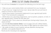 DNA  11/17:  Daily Checklist