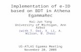 Implementation of e-ID based on BDT in Athena EgammaRec
