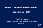 Mental Health Improvement   September 2009