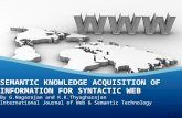SEMANTIC KNOWLEDGE ACQUISITION OF INFORMATION FOR SYNTACTIC WEB