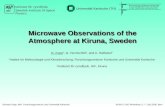 Microwave Observations of the Atmosphere at Kiruna, Sweden