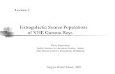 Extragalactic Source Populations          of VHE Gamma Rays