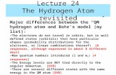 Lecture 24 The Hydrogen Atom revisited