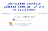 Identified particle spectra from pp, dA and AA collisions