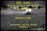 AGR 3102 Principles of Weed Science Herbicide