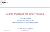 Search Pipelines for Binary Inspiral