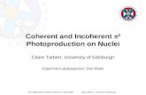 Coherent and Incoherent  p 0  Photoproduction on Nuclei