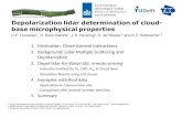 Motivation: Cloud-Aerosol interactions Background: Lidar Multiple Scattering and Depolarization