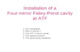 Installation of a Four-mirror Fabry-Perot cavity at ATF