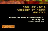 GEOL 451-2010 Geology of North America