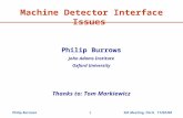 Machine Detector Interface Issues