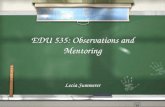 EDU 535: Observations and Mentoring