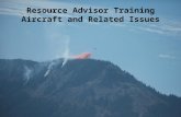 Resource Advisor Training Aircraft and Related Issues