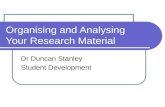 Organising and Analysing Your Research Material