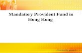 Mandatory Provident Fund in Hong Kong
