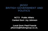 JN302  BRITISH GOVERNMENT AND POLITICS