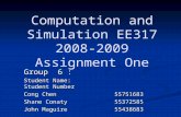 Computation and Simulation EE317 2008-2009 Assignment One