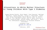 Alterations in White Matter Structure in Young Children With Type 1 Diabetes
