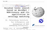 Related terms search based on WordNet / Wiktionary and its application in ontology matching