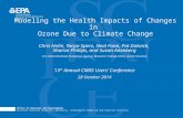 Modeling the Health Impacts of Changes in  Ozone Due to Climate Change