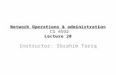 Network Operations & administration  CS 4592 Lecture  20