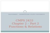 CMPS 2433   Chapter 2 – Part 2 Functions & Relations