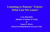 Listening to Parents’ Voices: What Can We Learn?