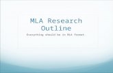 MLA Research Outline