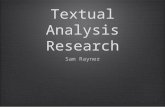 Textual Analysis Research
