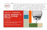 INITIAL FINDINGS: Faster Response to MDR-TB through  GxAlert 15-18 April 2013