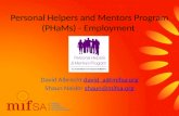 Personal Helpers and Mentors Program (PHaMs )  - Employment