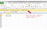 Open the excel template from my website and enable macros.