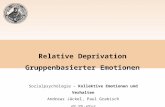 Relative Deprivation  Gruppenbasierter Emotionen
