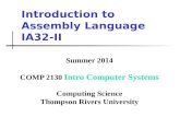 Introduction to Assembly Language IA32-II