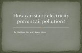 How can static electricity prevent air pollution?