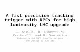 A fast precision tracking trigger with RPCs for high luminosity LHC upgrade