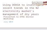 Using  DOASA to investigate recent trends in the NZ electricity market’s management of dry  years