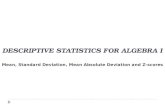 DESCRIPTIVE STATISTICS FOR ALGEBRA I