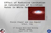 Effect of Radiative Levitation on Calculations of Accretion Rates in White Dwarfs
