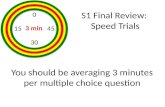 S1 Final Review:  Speed Trials