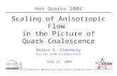 Scaling of Anisotropic Flow  in the Picture of Quark Coalescence